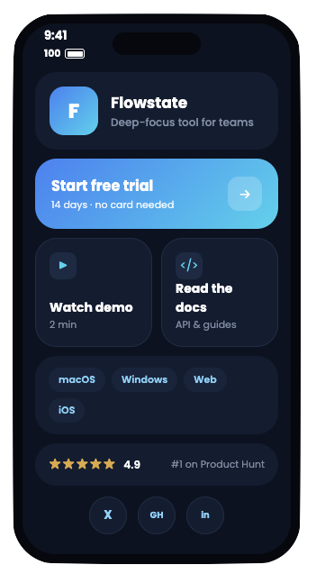 Founders link in bio page built with ContentLinks
